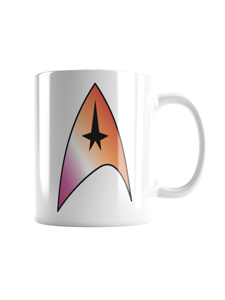 Lesbian Pride Gradient Starfleet Mug product image (1)