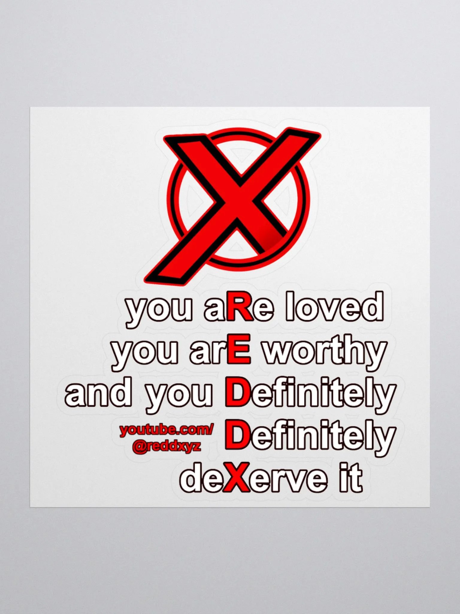 ReddX Affirmation Kiss Cut Stickers product image (1)
