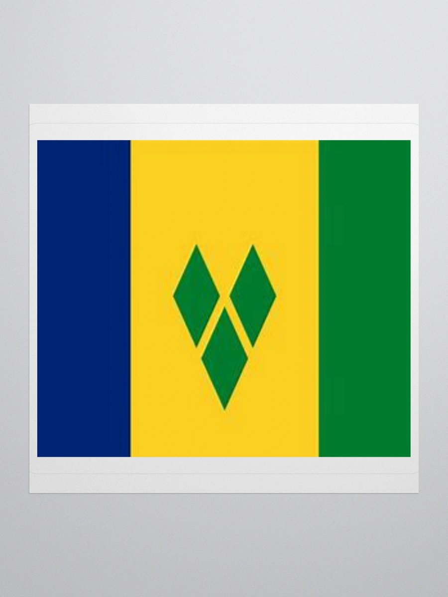 Saint Vincent and the Grenadines Flag Sticker - Durable Vinyl for Indoor Use - Multiple Sizes product image (3)