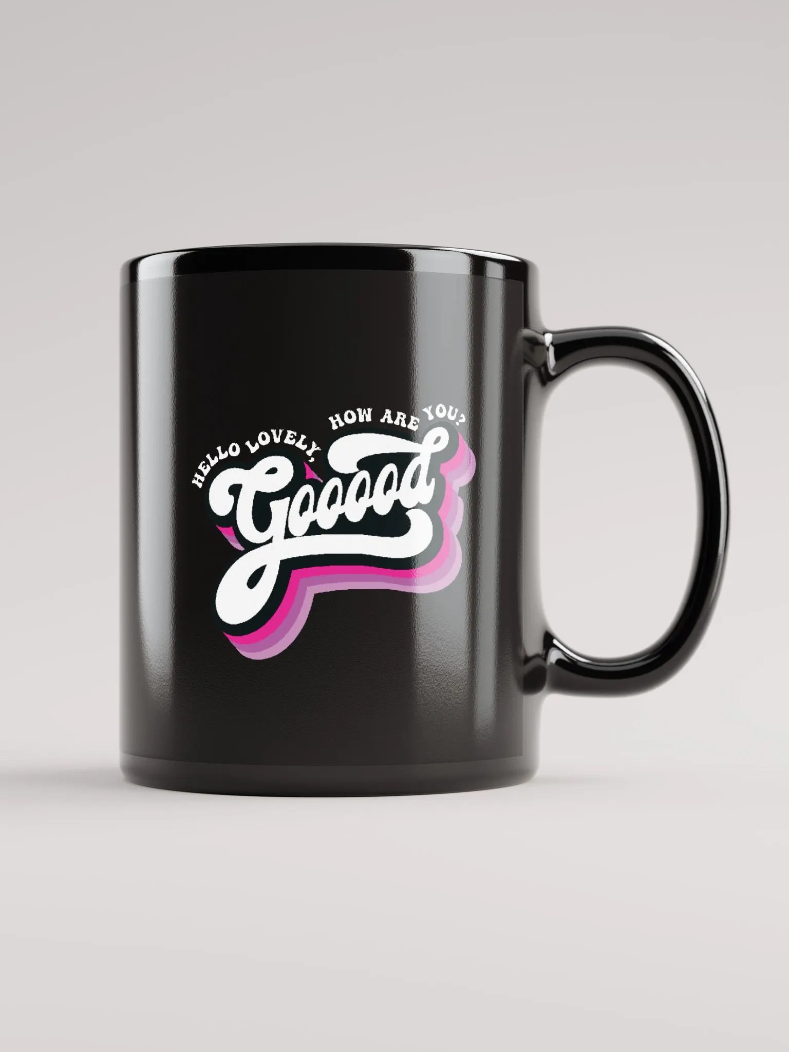 Hello Lovely Double Black Mug product image (2)