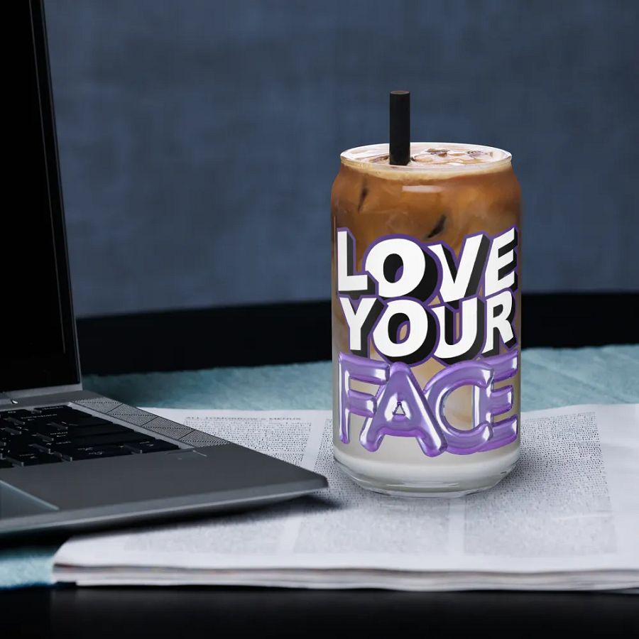 Love Your Face Can-Shaped Glass product image (3)
