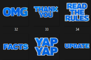 Blue Word Expression Emojis product image (1)
