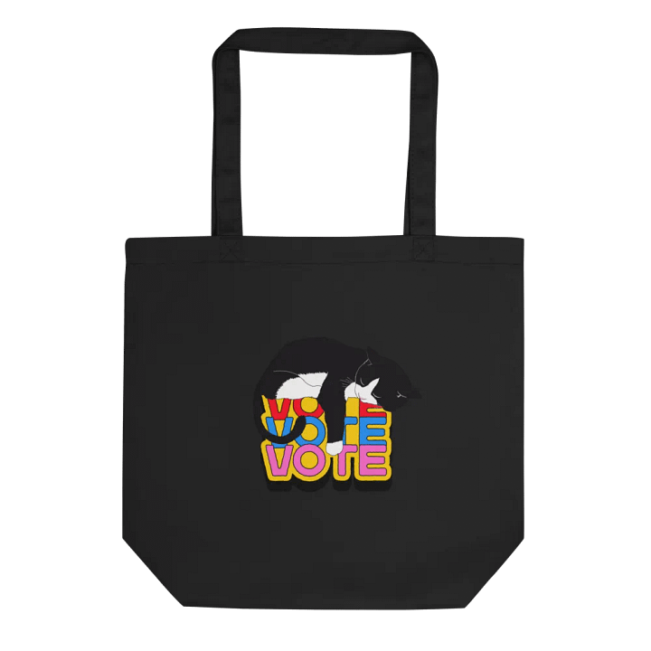 Slumbering Cat Vote Tote Bag product image (1)