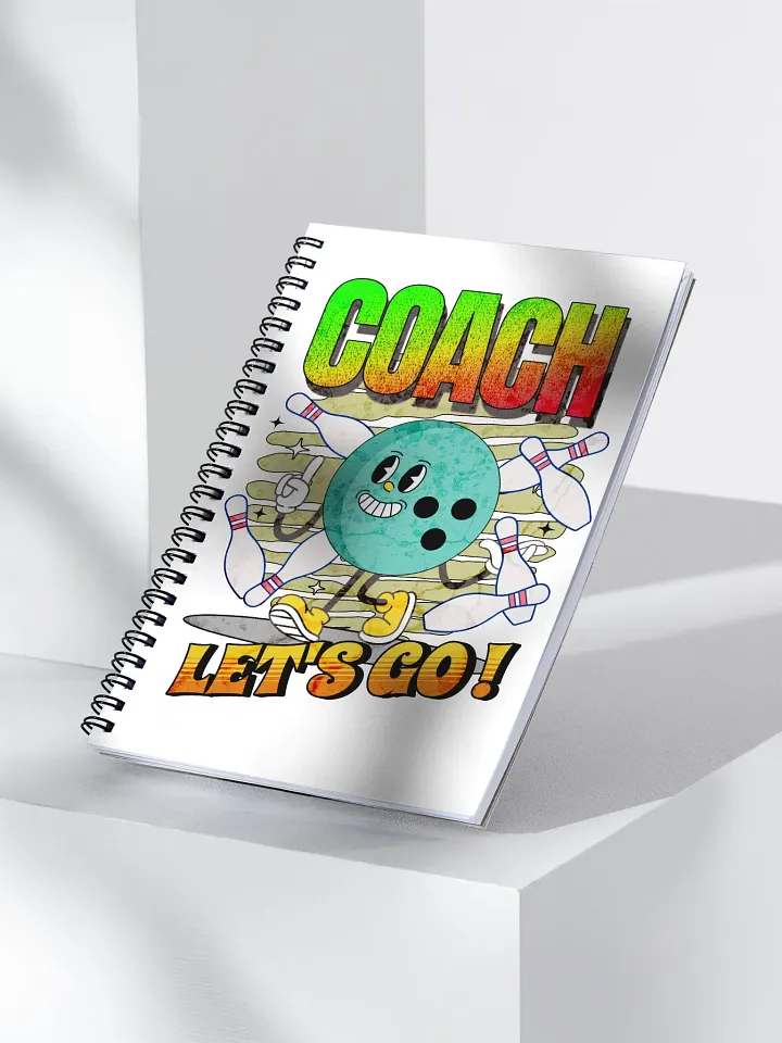 Retro Mascot Coach Bowling Energetic Spiral Notebook product image (2)