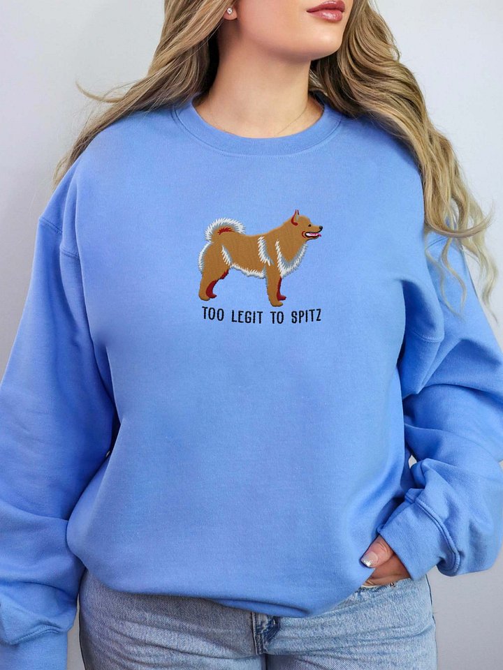 Too Legit to Spitz Sweatshirt (Embroidered) of a Schipperke(Tan) product image (2)