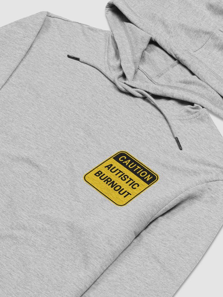 CAUTION: ASD BURNOUT (sm design) printed lightweight hoodie product image (1)