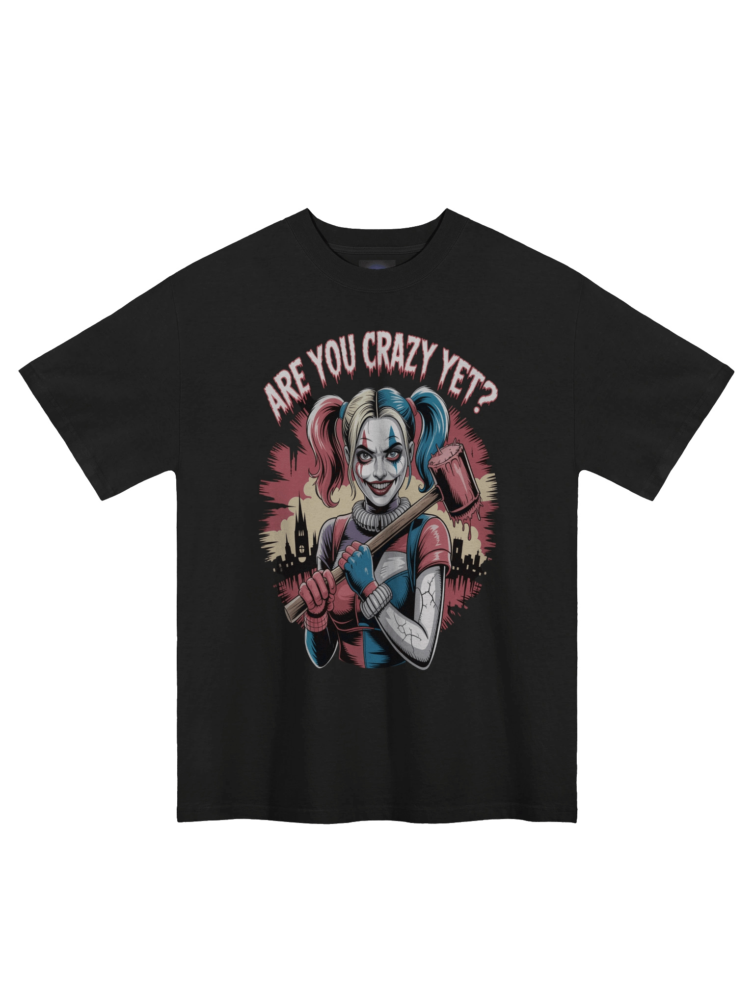 Harley Quinn 'Are You Crazy Yet?' Oversized Faded T-Shirt product image (3)