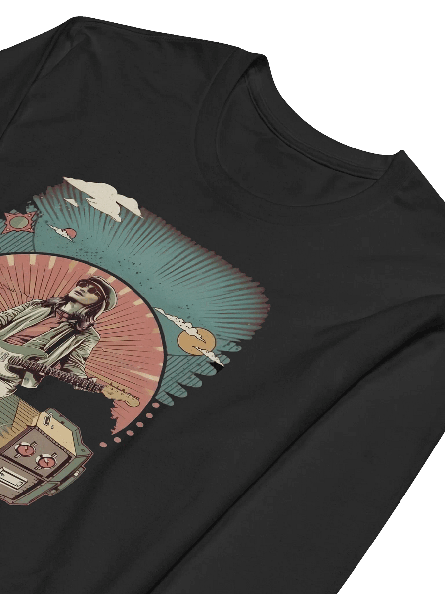 Vintage 70's Style Guitarist Soft Long Sleeve Crew Neck T-Shirt product image (3)