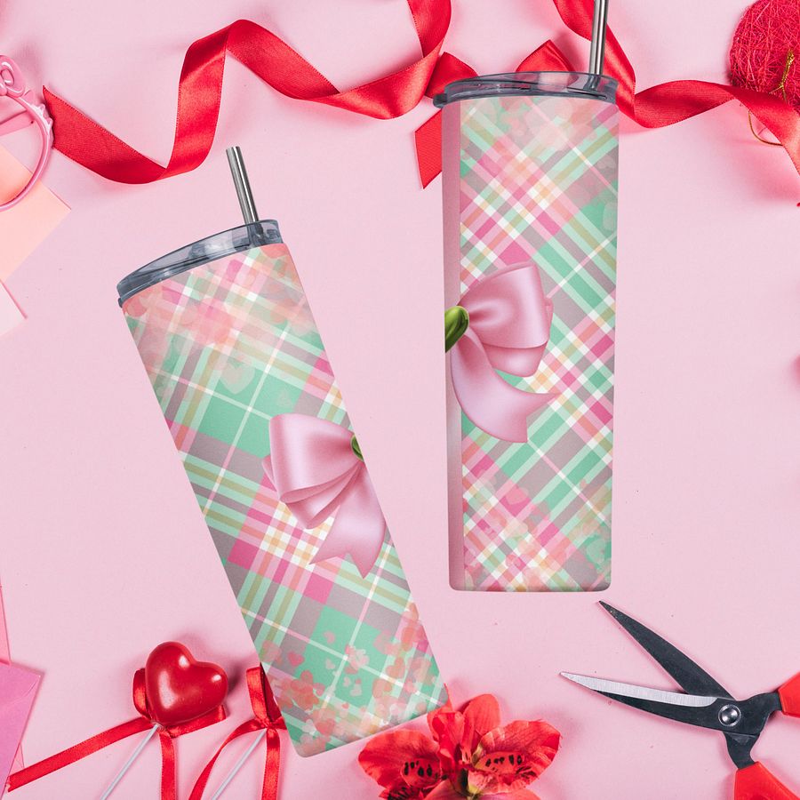 Plaid Sweetie Skinny Tumbler Wrap product image (3)
