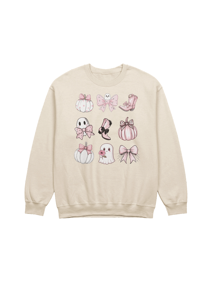 Pumpkin Coquette Cowboy Boots Sweatshirt, Gildan 18000 Unisex product image (14)