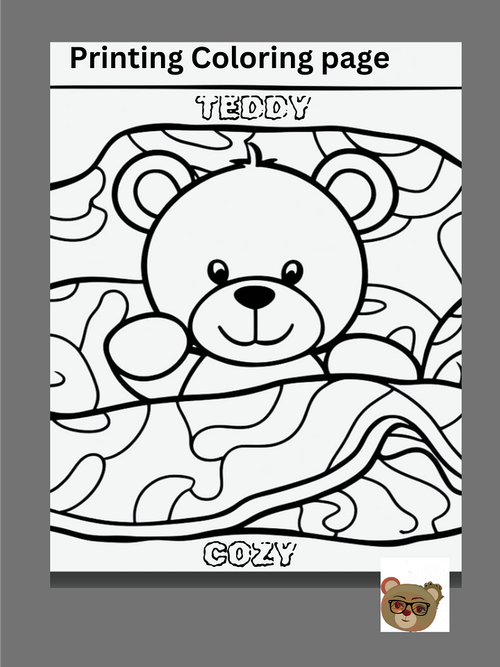 Free Printing Teddy Coloring page product image (1)