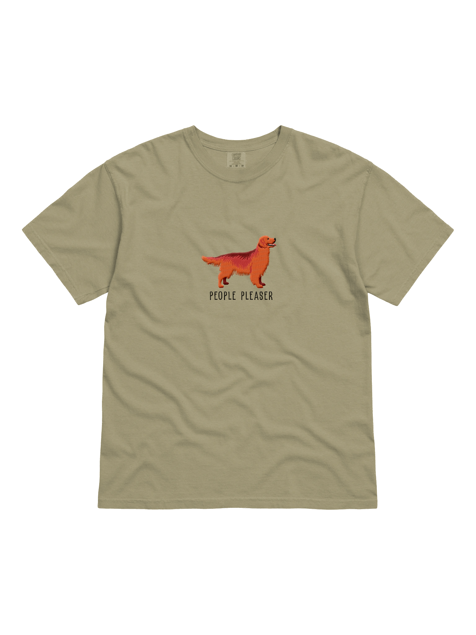 People Pleaser T-Shirt(Embroidered) of a Golden Retriever(Red) product image (2)