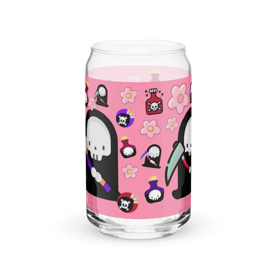 Pink Grim Reaper Glass Tumbler product image (10)