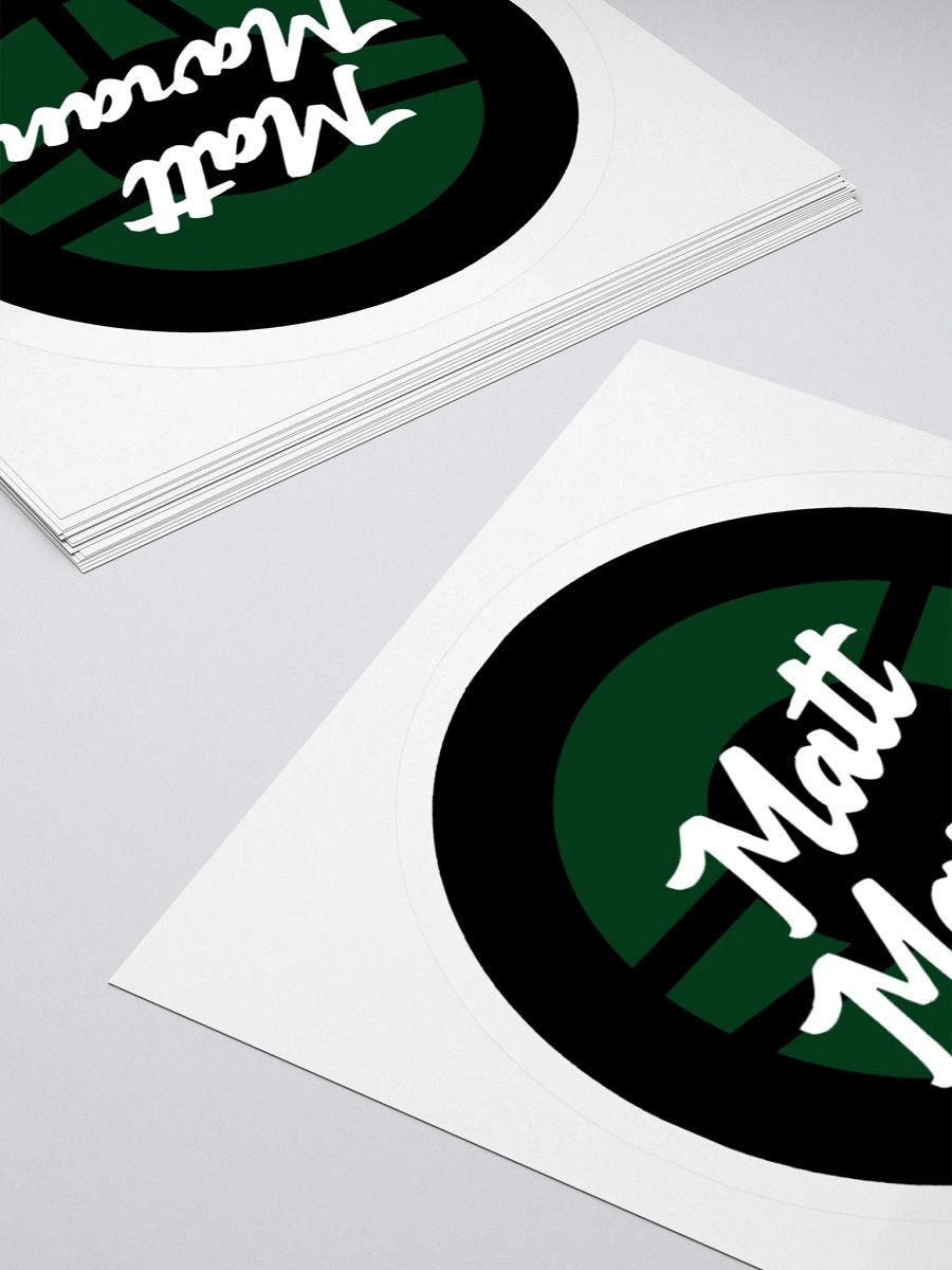 Round Matt Maran logo sticker product image (7)
