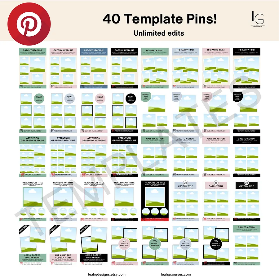 40 Pinterest PIN Templates product image (2)