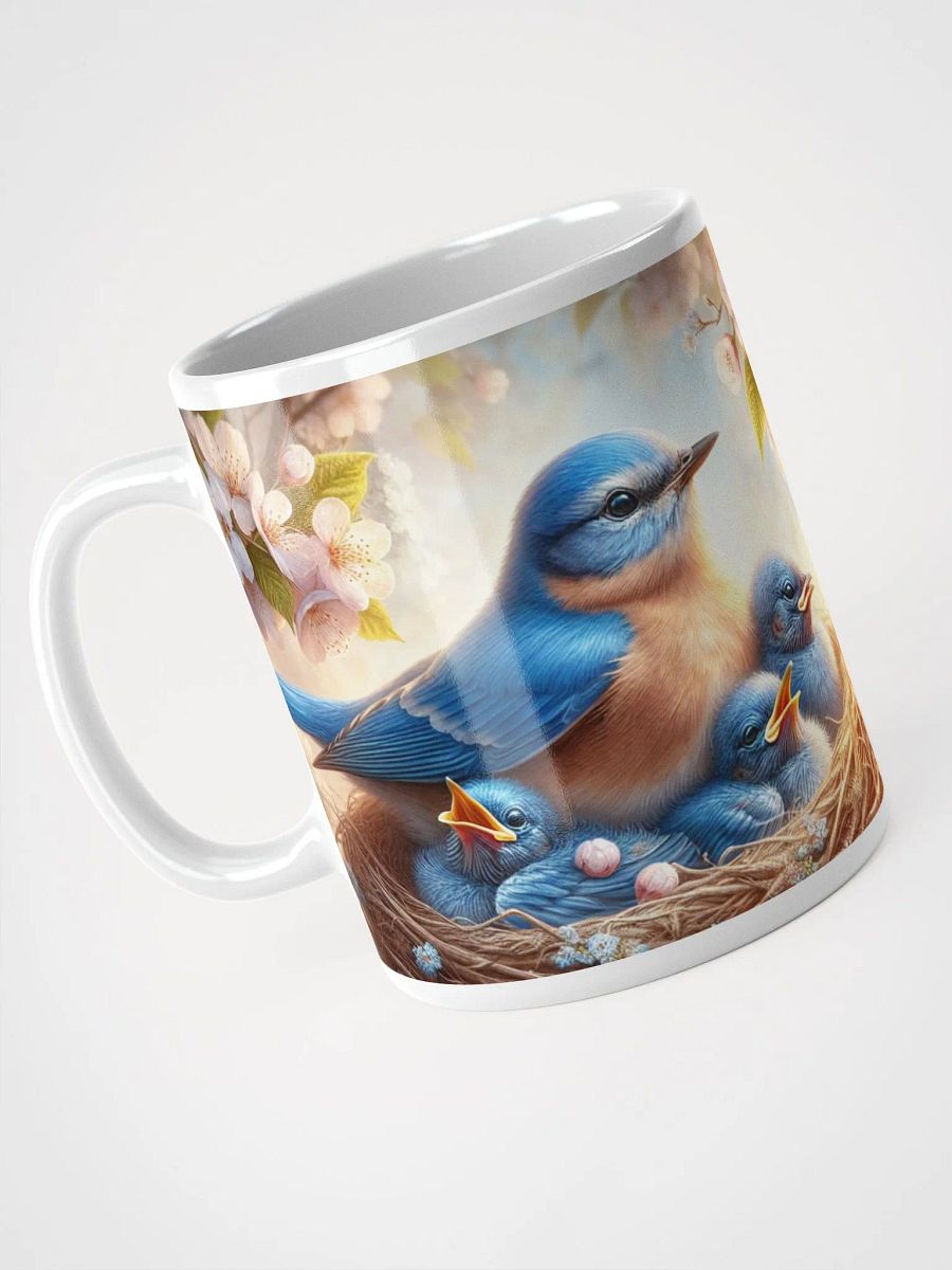 Bluebird Family Nature Themed White Mug product image (3)