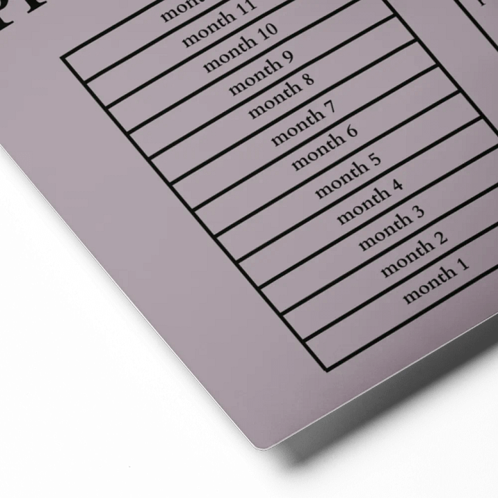 HIGHFALUTIN ANNUAL RENT TRACKER (black design 13) product image (2)