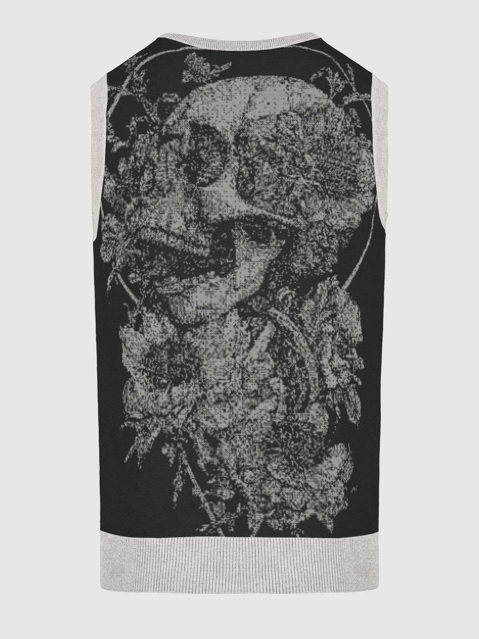 Skull Blossom Knitted V-Neck Vest product image (6)