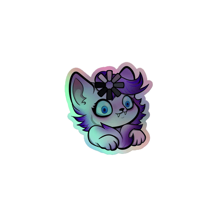Buffering Wolf Holographic Sticker product image (1)