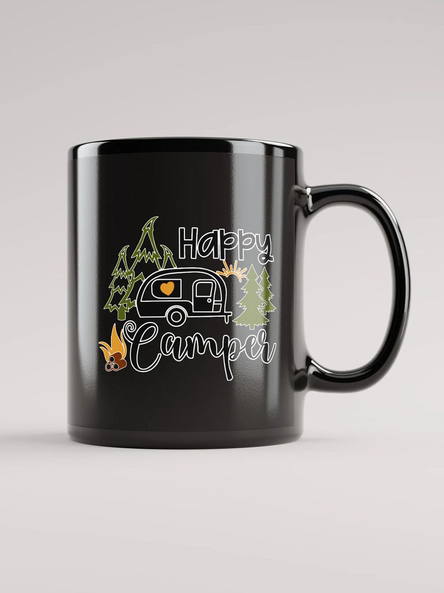 Happy Camper Black Coffee Mug product image (1)