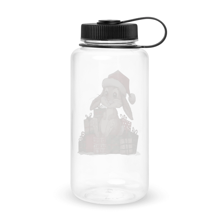 Santa Bunny Wide Mouth Plastic Water Bottle product image (2)