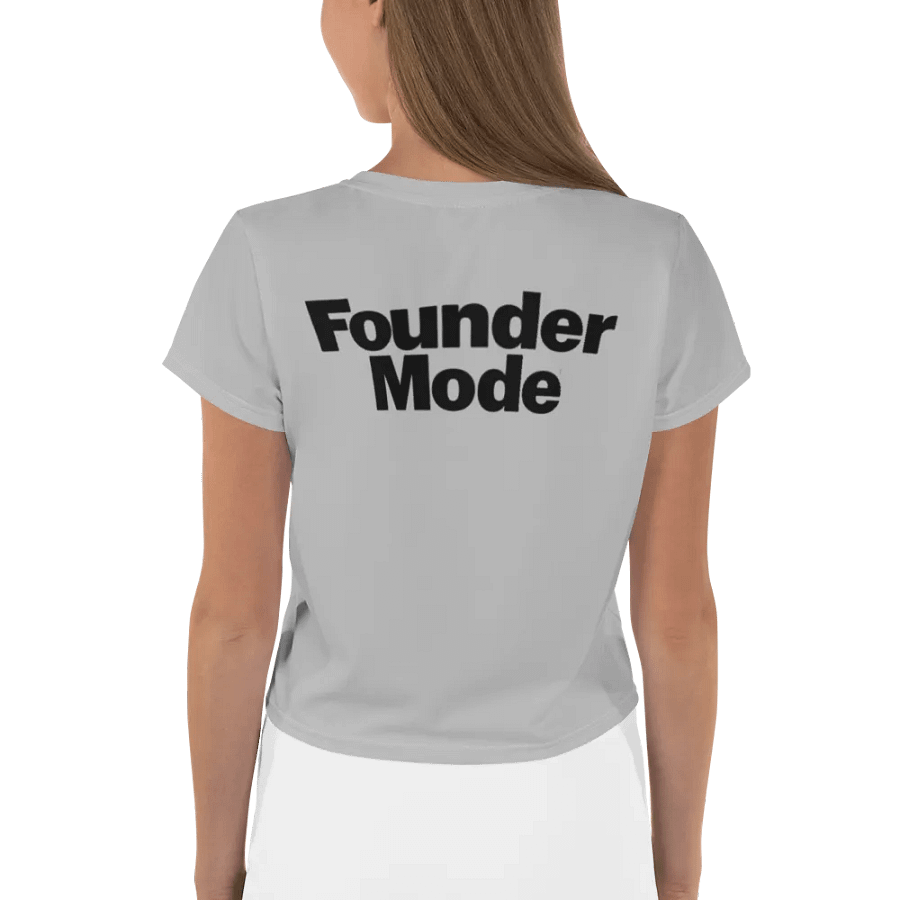 founder mode (front) retro crop top (100% cotton) product image (4)