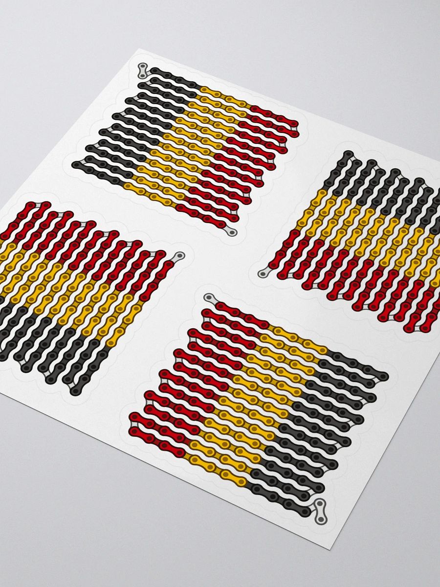 Belgium Bike Chain Flag Sticker 4 Pack product image (3)