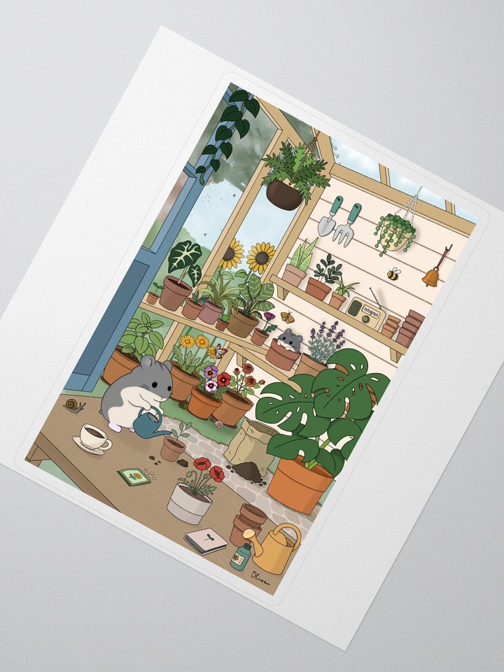 Hamsters in the Greenhouse Sticker product image (2)