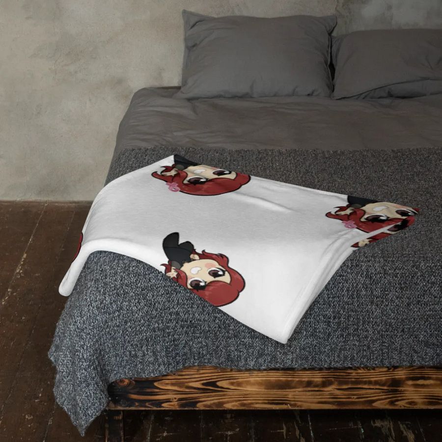 Red-Haired Character Grid Throw Blanket product image (11)
