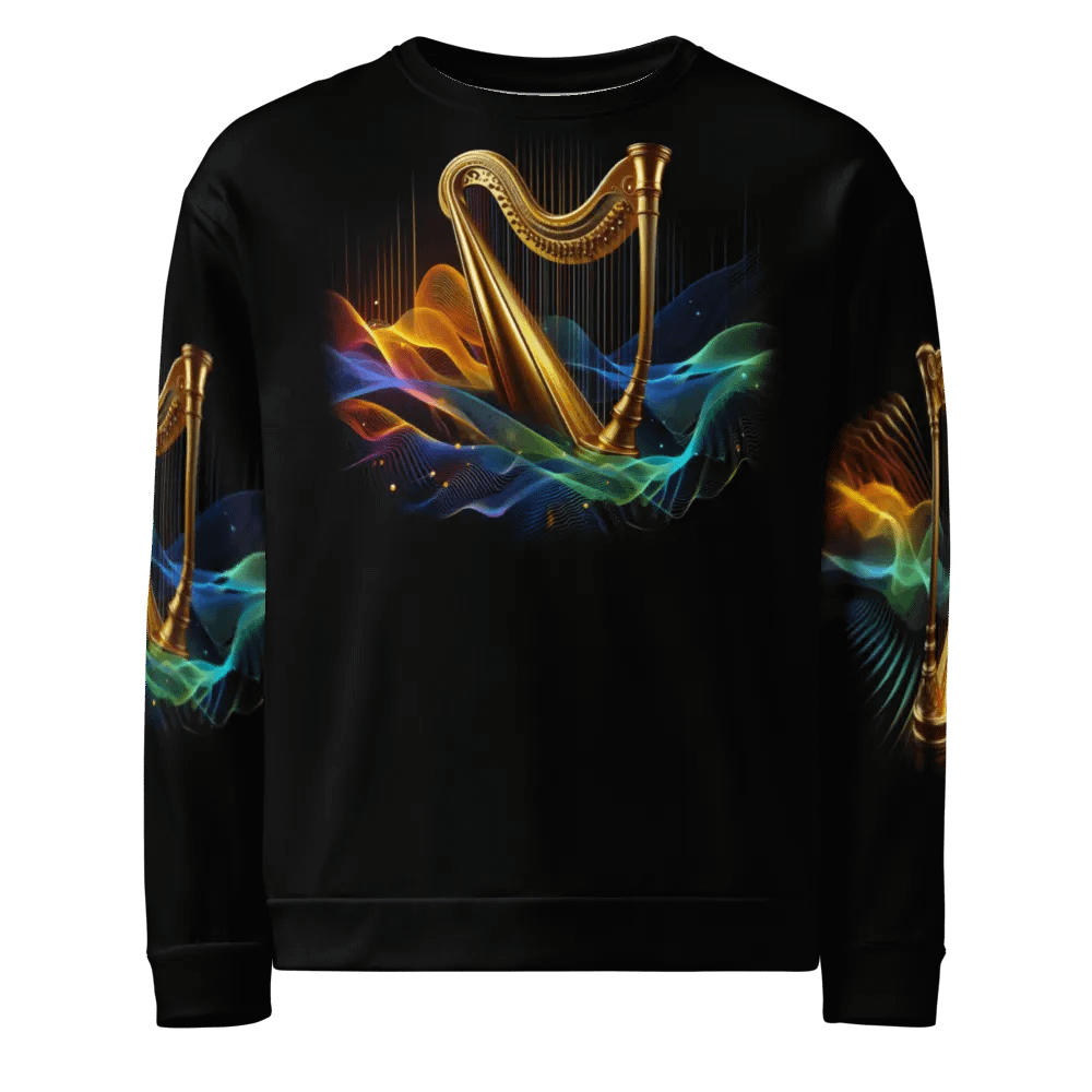 Golden Harp Musical Instrument - All-Over Unisex Sweatshirt #12 product image (1)