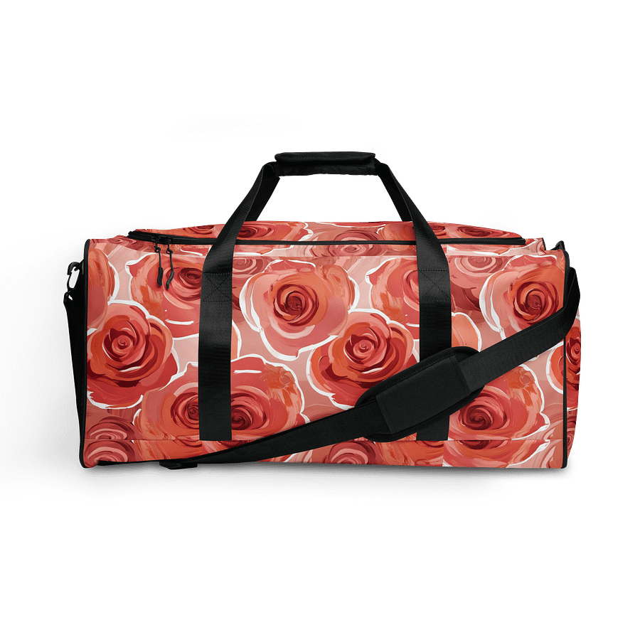 Dark Peach Rose Garden Dreams Duffle Bag product image (1)