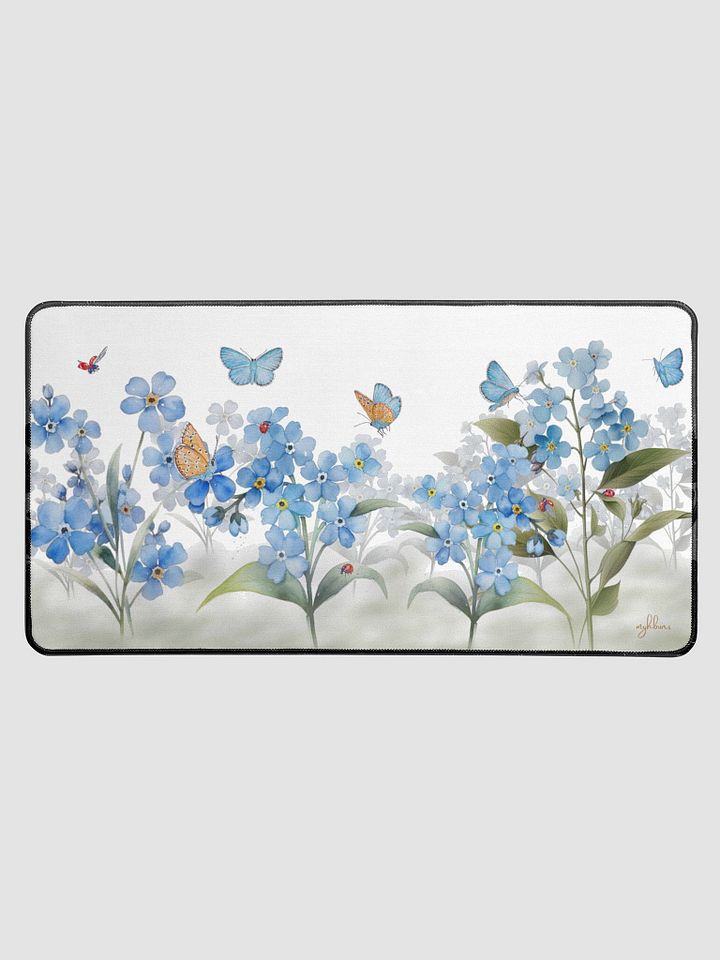 Forget-Me-Not Whispers Desk Mat | Large Anti-Slip Mouse Pad with Supportive Comfort product image (1)