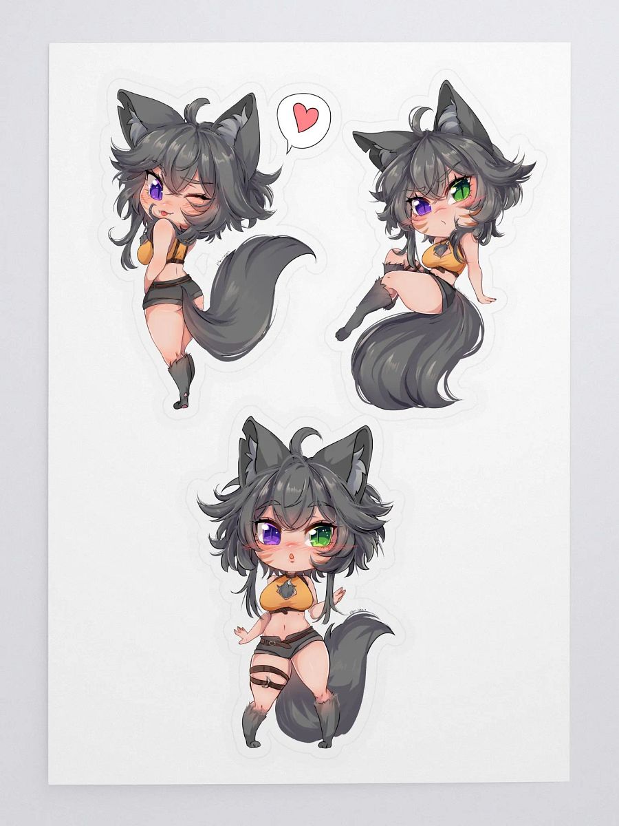 WolfcatRisi 3 Chibi Sticker Sheet product image (3)