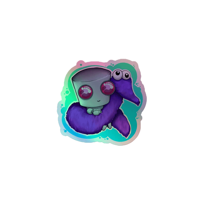 Gooey Worm Sticker Holographic product image (1)
