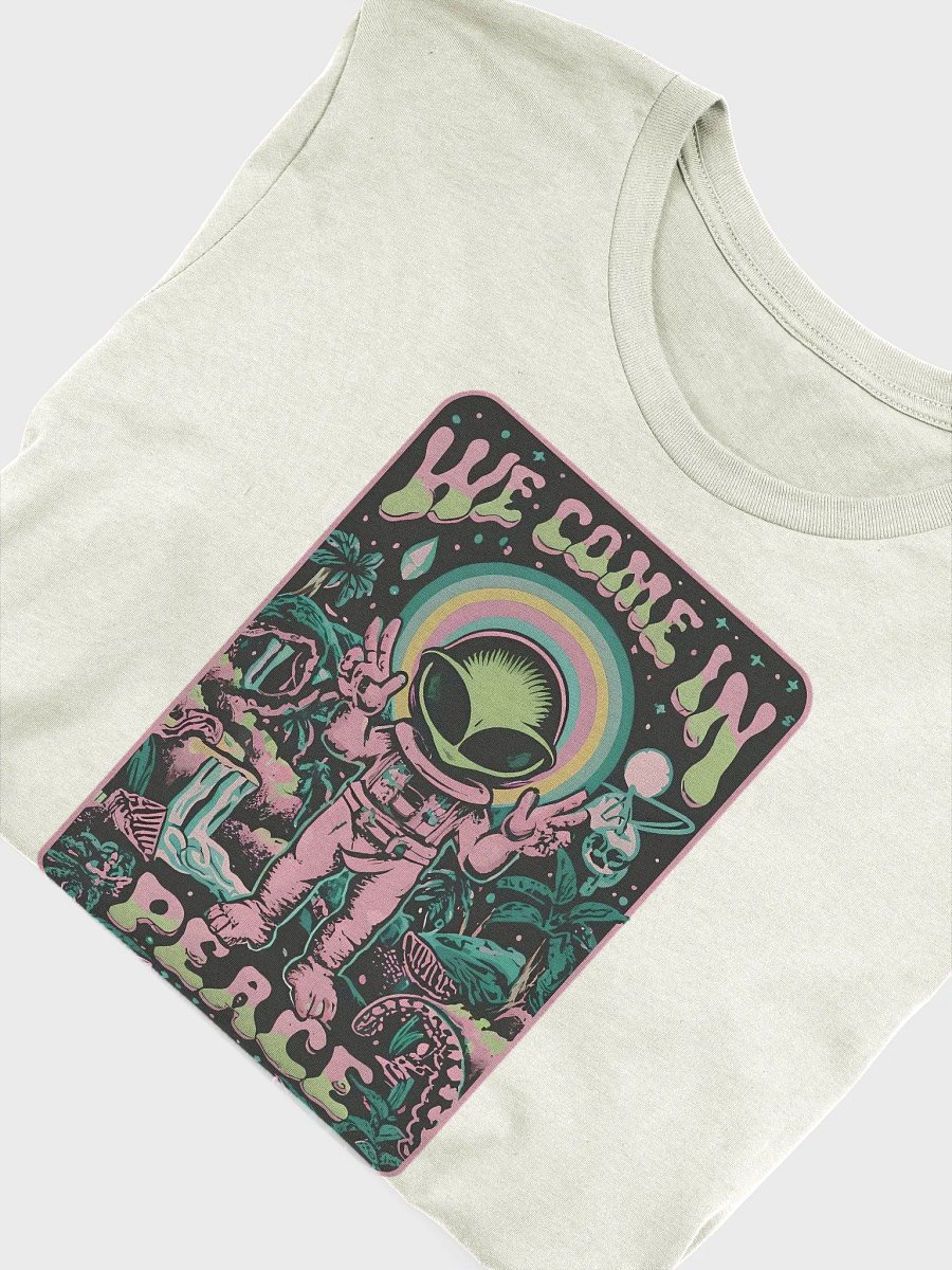 Psychedelic We Come In Peace Alien T-Shirt product image (3)