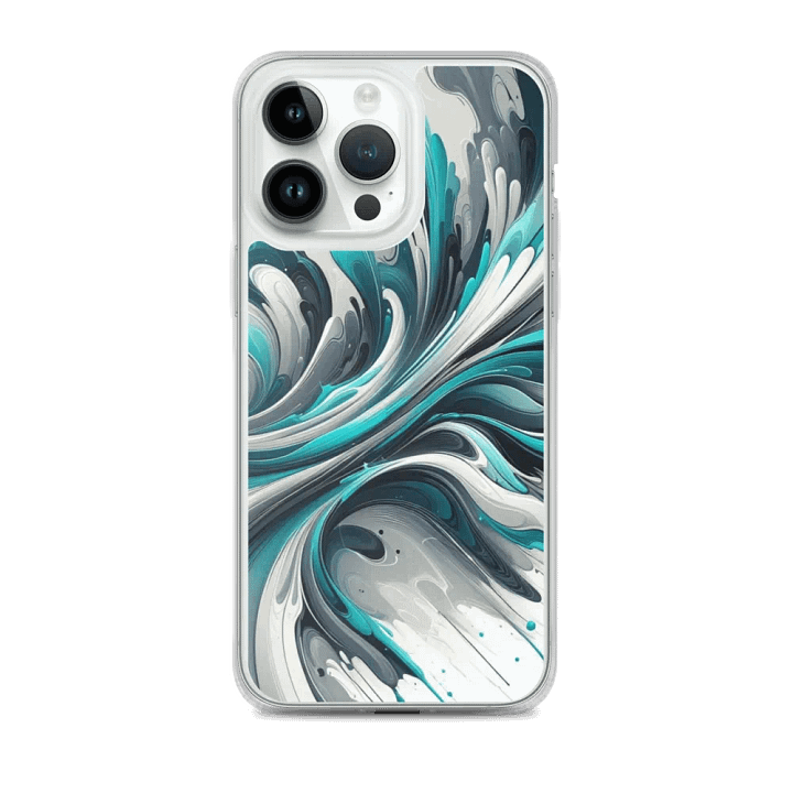 Swirling Waves MagSafe® iPhone® Clear Case | AI Design product image (2)