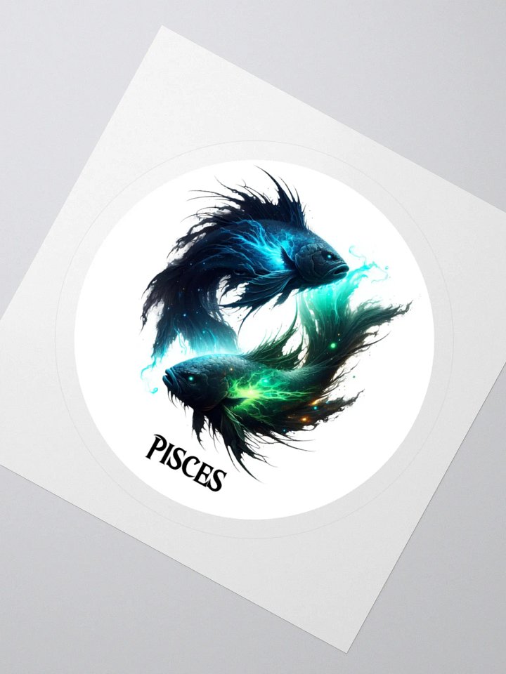 Mythical Pisces Zodiac Round Sticker product image (5)