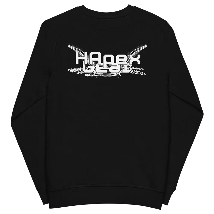 Unisex Organic Sweatshirt - White HApex Gear Black Logo product image (5)