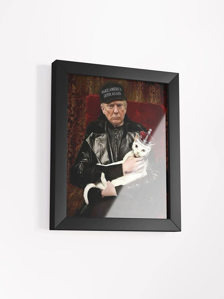 Political Humor Goth Trump - Royal Cat Print Framed product image (3)