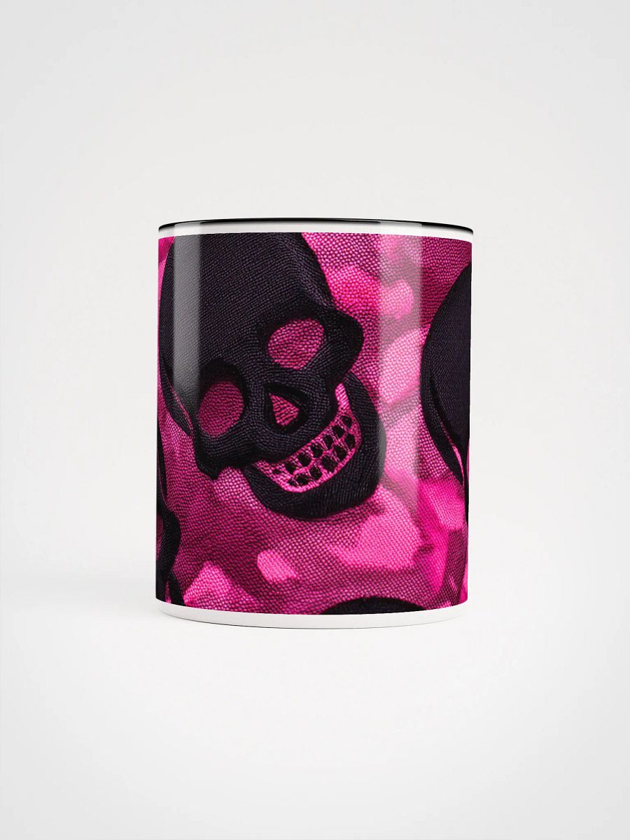 Ceramic Mug with Color inside black and pink skull product image (15)