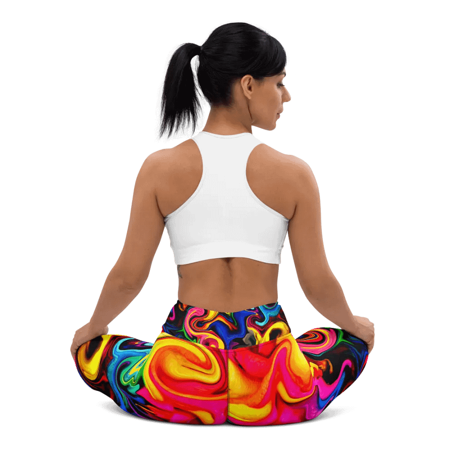 Vibrant Rainbow Patterned Yoga Pants | Bold & Colorful Leggings for Everyday Use product image (12)
