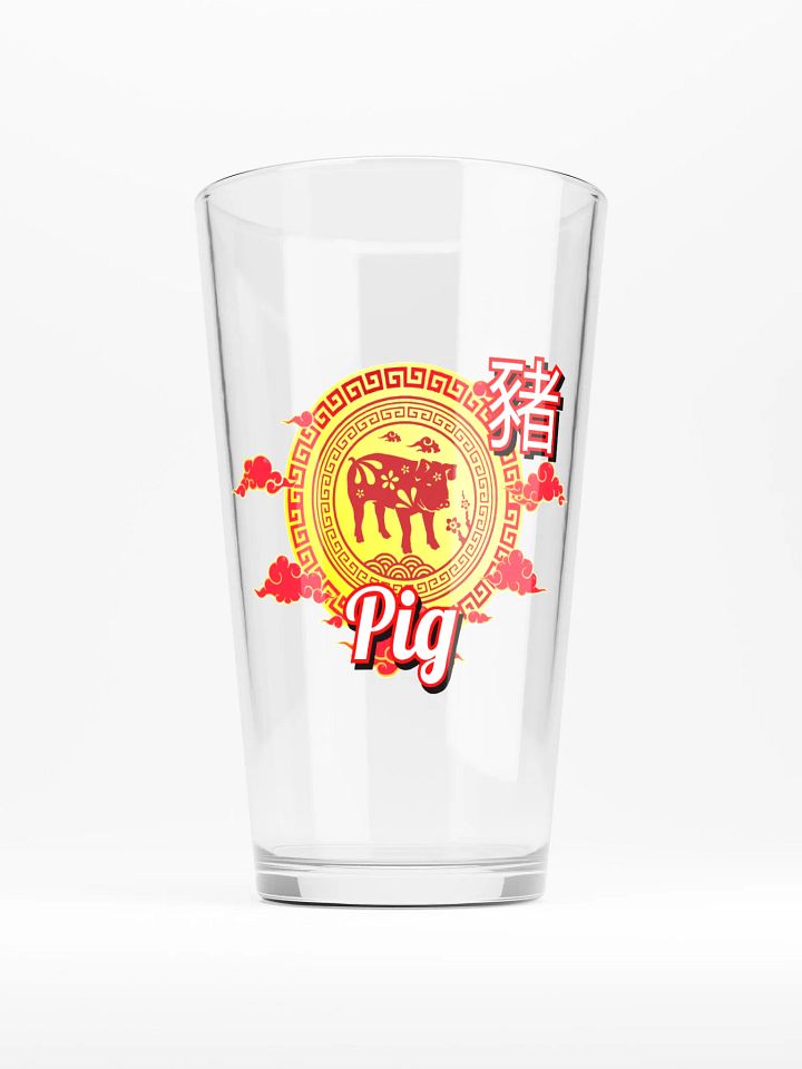 Pig - Chinese Zodiac Pint Shaker Glass product image (1)