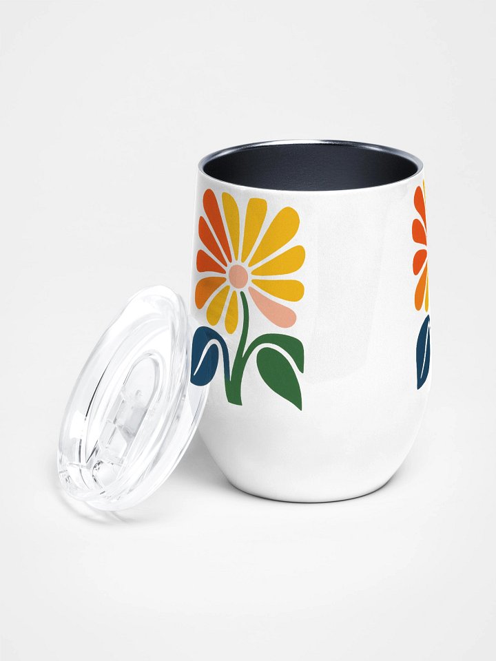 Sunset Blooms Wine Tumbler product image (2)