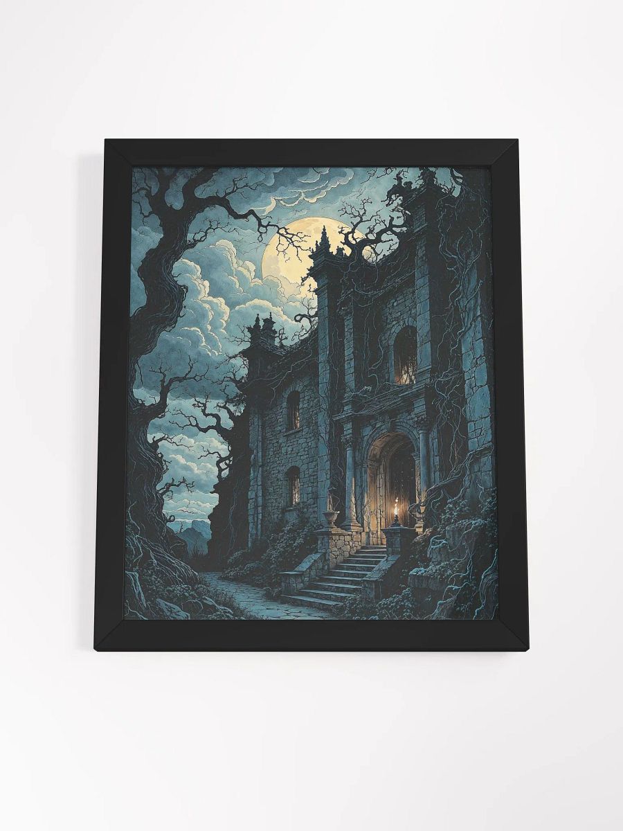 Gothic Moonlit Manor Framed Print product image (22)