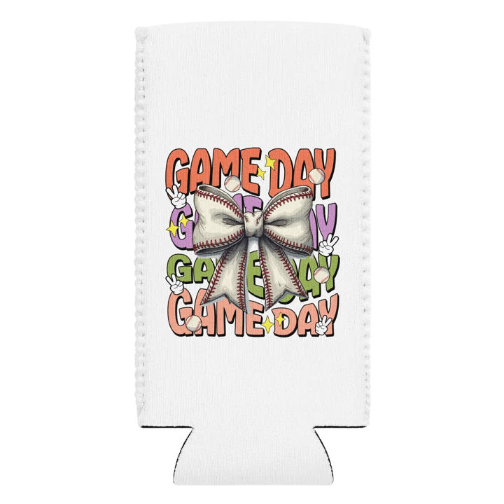 Game Day Bow Baseball Delight Coozie Can Cooler product image (2)