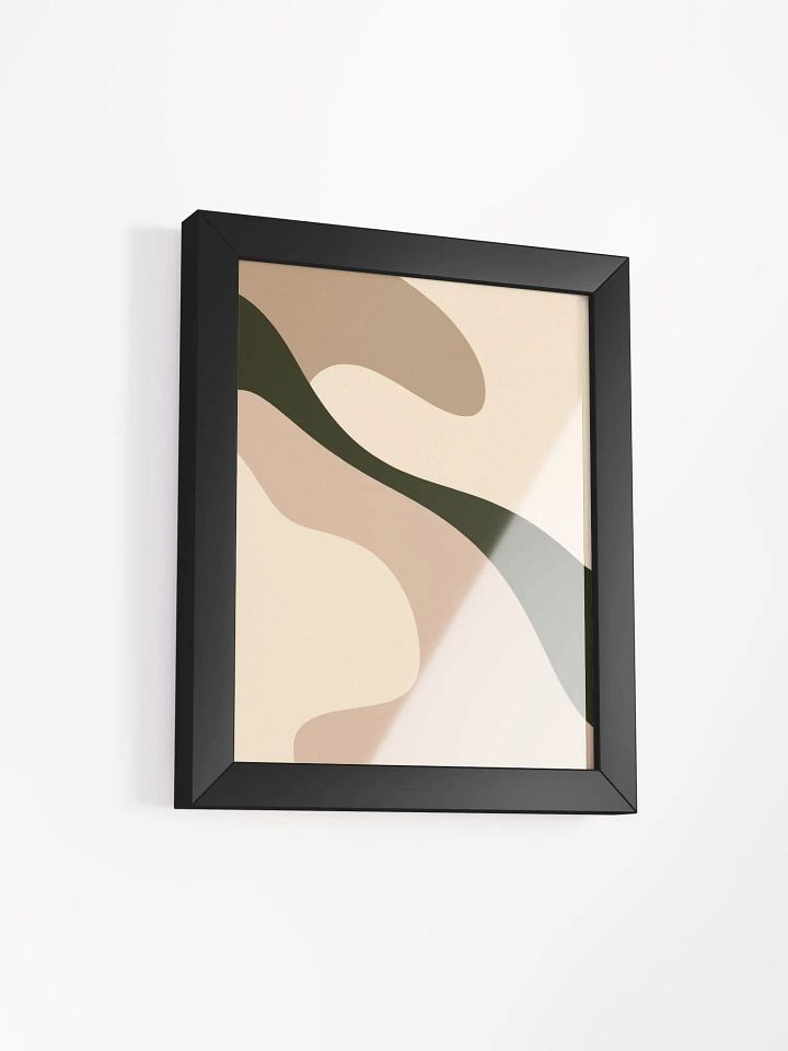 Modern Abstract Framed Wall Art - Earthy Tones Minimalist Canvas Design product image (49)