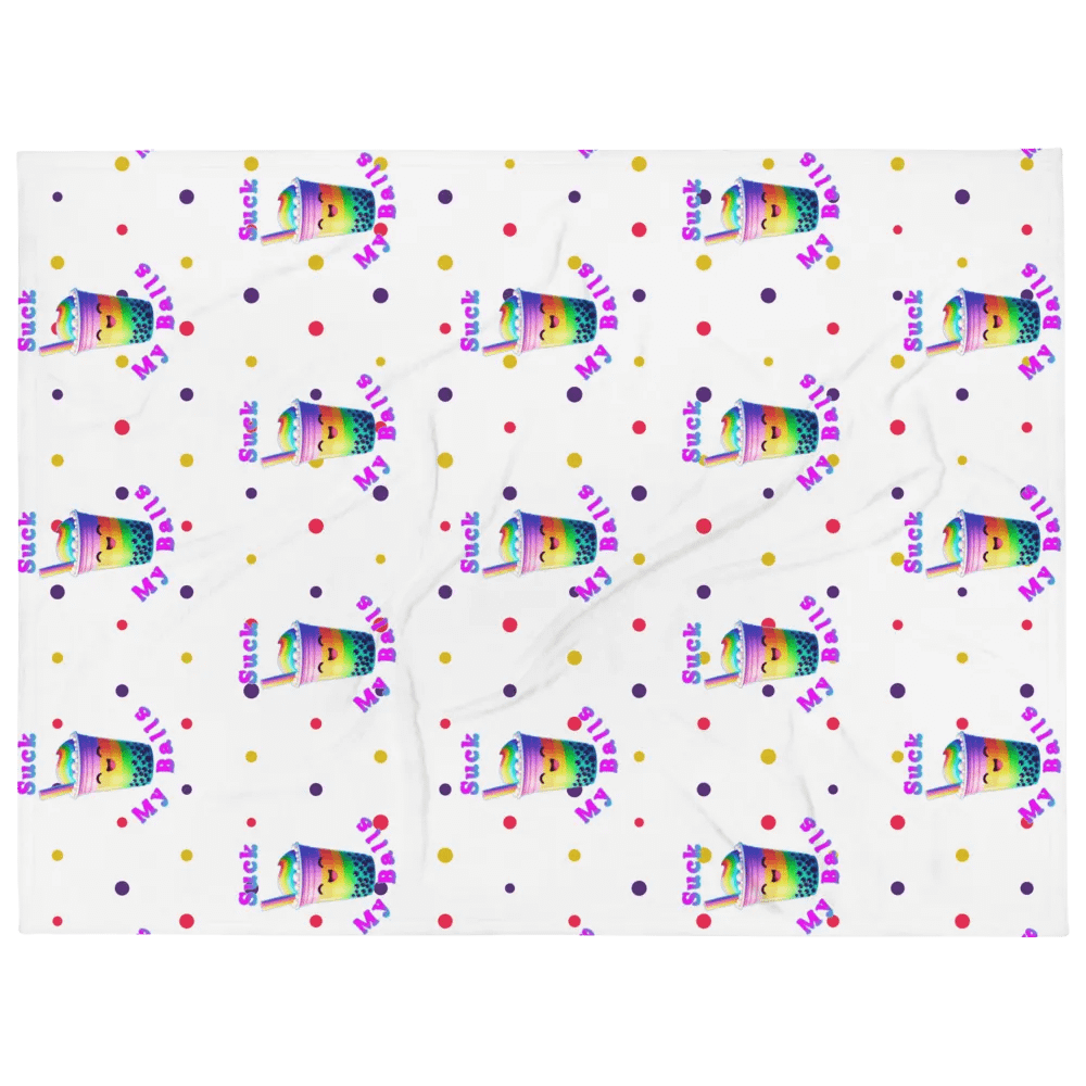 Rainbow Boba Delight Throw Blanket product image (1)