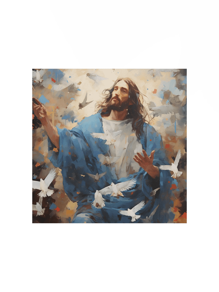 Jesus Christ Peaceful Ascension Christ Art Canvas Print | Spiritual Wall Art product image (1)