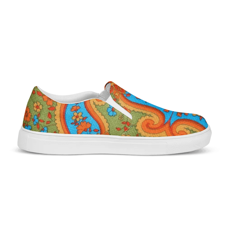 Paisley Green Envy Slip On Women's Canvas Footwear product image (7)