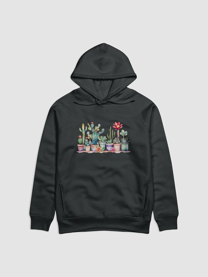 Colorful Potted Cacti And Succulents Unisex Eco Hoodie product image (1)